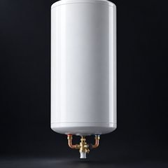 Illustration : chauffe-eau électrique blanc et son groupe de sécurité